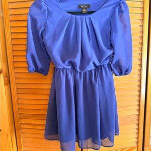 BCX Royal Blue Gathered Dress